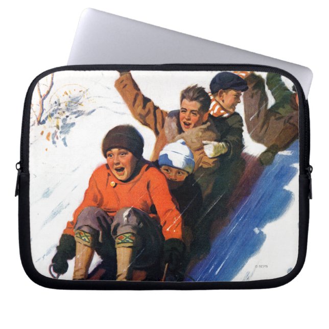 Tobagganing ラップトップスリーブ (正面)
