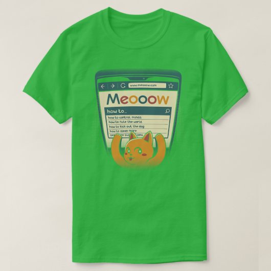 Tobeでコンピューターを使った世界猫の飼い方 Tシャツ (デザイン正面)
