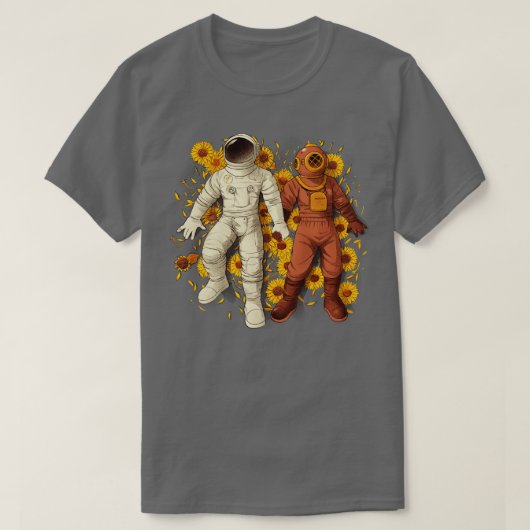 Tobe Fonseが手を握る宇宙飛行士スキューバダイビング Tシャツ (デザイン正面)