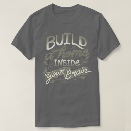 Tobe Fonsecaによって脳の中に家を建てる Tシャツ (デザイン正面)