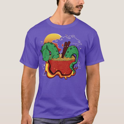 Tobe Fonsecaによるかわいいドラゴンヌードル Tシャツ (正面)