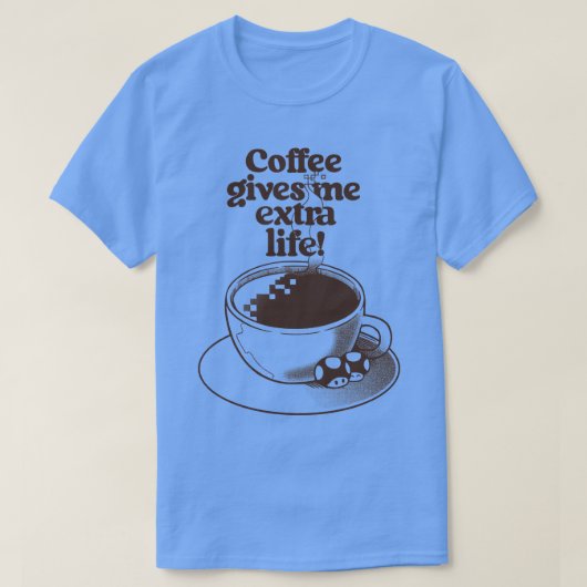 Tobe Fonsecaによるエキストラライフコーヒー Tシャツ (デザイン正面)