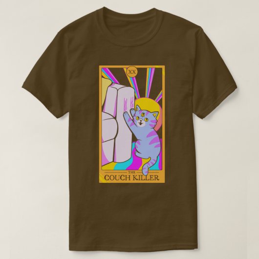 Tobe Fonsecaによるカウチキラーの猫 Tシャツ (デザイン正面)