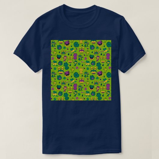 Tobe Fonsecaによるカエルの柄 Tシャツ (デザイン正面)