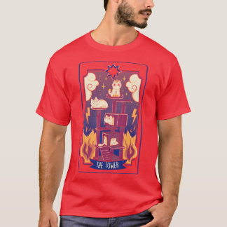 Tobe Fonsecaによるタワーキャットタロット Tシャツ