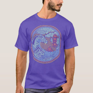 Tobe Fonsecaによるネオン神奈川波 Tシャツ