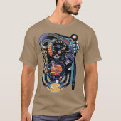 Tobe Fonsecaによるピンボール宇宙マシン Tシャツ (正面)