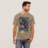 Tobe Fonsecaによるピンボール宇宙マシン Tシャツ (正面フル)