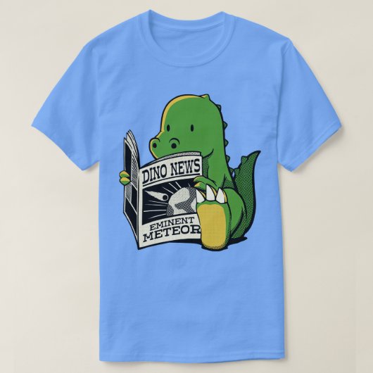 Tobe Fonsecaによる恐竜の流星ニュース Tシャツ (デザイン正面)