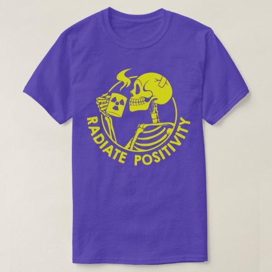 Tobe Fonsecaによる正おもしろい定性スケルトンの放射 Tシャツ (デザイン正面)