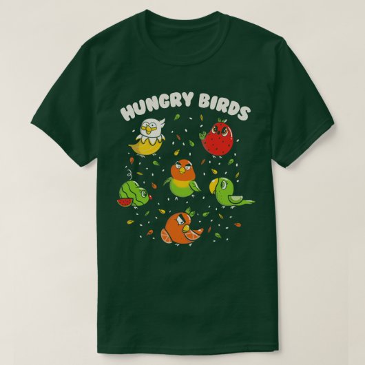 Tobe Fonsecaによる空腹の鳥の果実のパロッツ Tシャツ (デザイン正面)