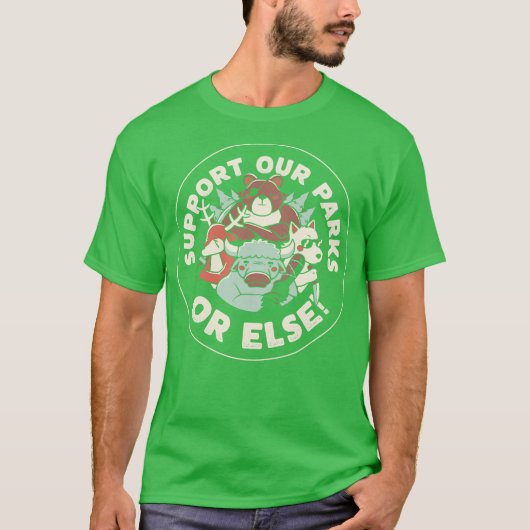 Tobe Fonsecaによる「公園を支援せよ、さもなくば...」ダーク Tシャツ (正面)