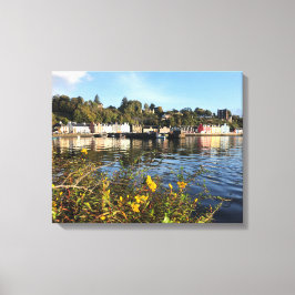 Tobermory, Isle of Mull，スコットランド花 キャンバスプリント