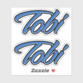 Tobi Name blue Aufkleber Sticker Stickerset シール (シート)