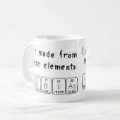 Tobias周期表名mug コーヒーマグカップ (正面左)