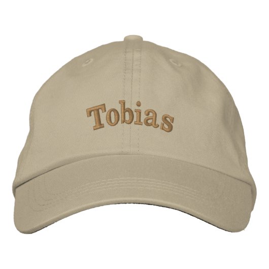 "Tobias" メンズ 名前 刺繍 刺繍入りキャップ (正面)