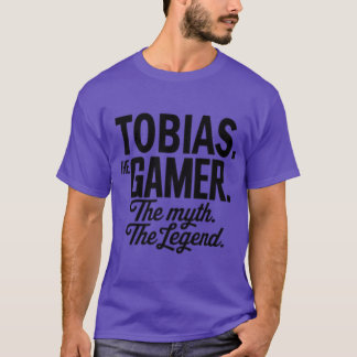 Tobiashe Gamerhe Mythhe Legendobias Name Funny Gam Tシャツ