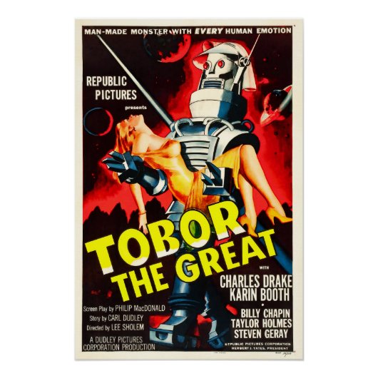 TOBOR Robot Horror Monster Movie Poster ポスター (正面)
