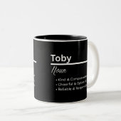 Toby Boy Name Definition Personalized Mug ツートーンマグカップ (正面右)