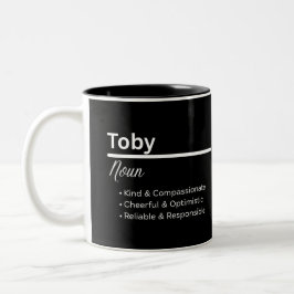 Toby Boy Name Definition Personalized Mug ツートーンマグカップ