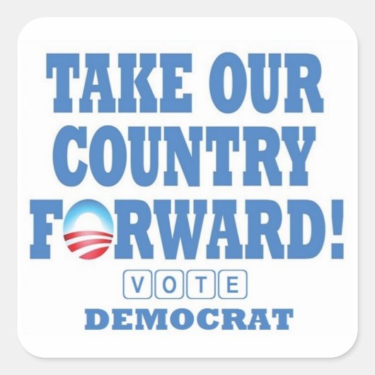 TOCF-Vote Democlat - Sqスタンプ スクエアシール (正面)