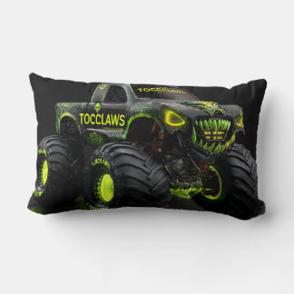 TOCOCLAWS スワンプビースト: 有毒なドクロ モンスタートラック ランバークッション