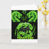 TOCOCLAWS ツイン ネオン グリーン 稲妻 ドラゴン カード (黄色い花)
