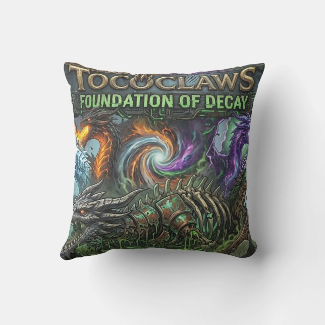 TOCOCLAWS 朽ちる地盤 不死のドラゴンの旗 アウトドアクッション (裏面)
