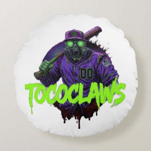 TOCOCLAWS 荒廃のハンター: 放射性ガウル ラウンドクッション (正面)