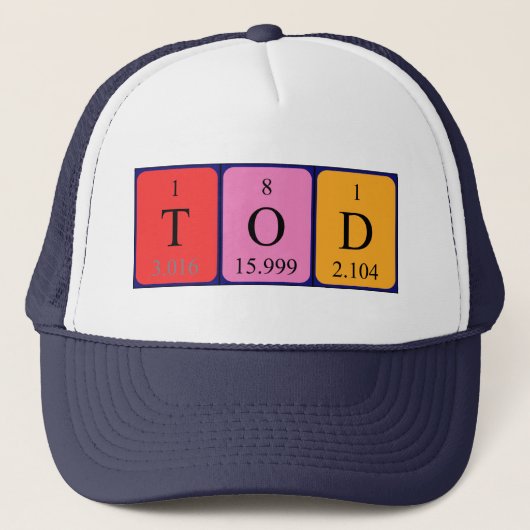 Tod定期テーブル名hat キャップ (正面)