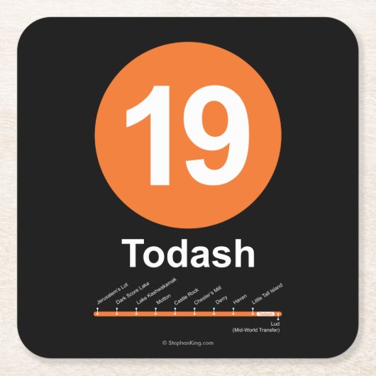 Todash スクエアペーパーコースター (正面)