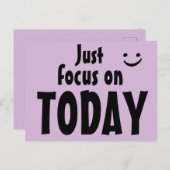 TODAYにフォーカス感動的引用文プリントかわいい ポストカード (正面/裏面)