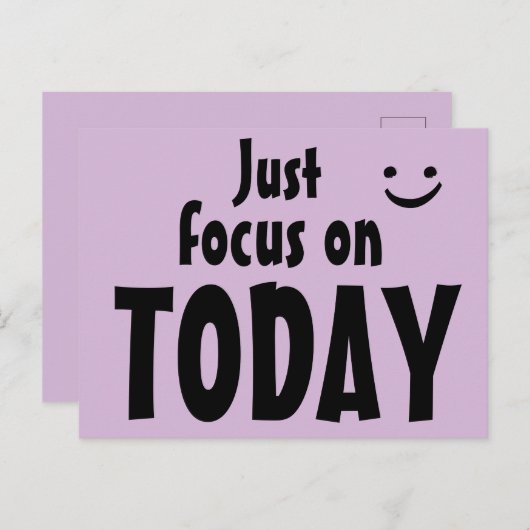 TODAYにフォーカス感動的引用文プリントかわいい ポストカード (正面/裏面)