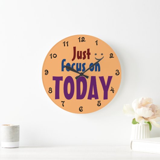 TODAYの引用文おもしろいに集中 ラージ壁時計 (ホーム)
