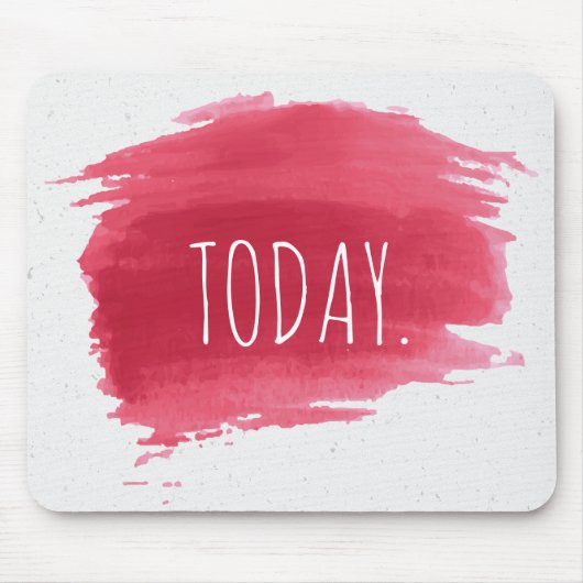 TODAY文字オン赤絵を描マウスパッド マウスパッド (正面)