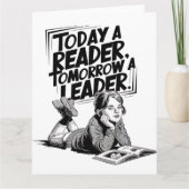 Today a Reader - Book Reading Girl - Bookworm Girl カード (正面)