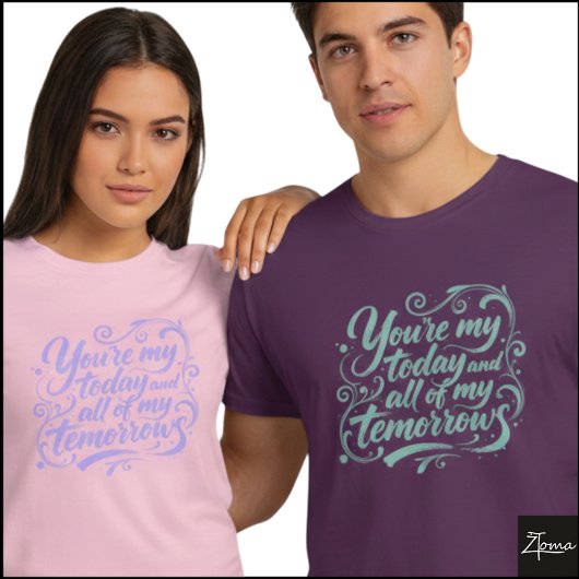 Today And Tomorrows Brush Script Quote Tシャツ