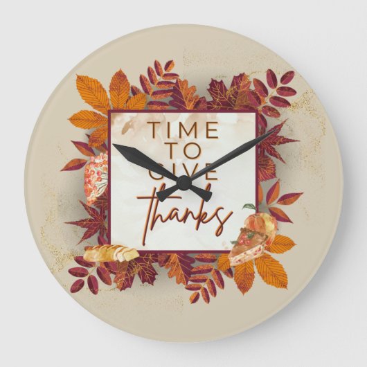 TODAY BE THANKFUL, TIEMPO DE SER AGRADECIDO ラージ壁時計 (正面)