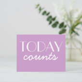 Today Counts – はがきやる気を起こさせる ポストカード (スタンド正面)