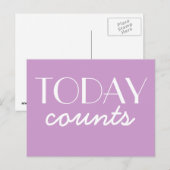Today Counts – はがきやる気を起こさせる ポストカード (正面/裏面)