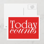 Today Counts – はがきやる気を起こさせる ポストカード (正面/裏面)
