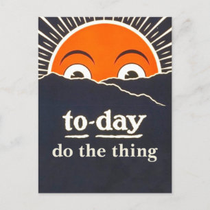 「Today Do the Thing」勇気付けられる ポストカード
