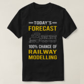 Today Forecast Railway Modelingモデルの鉄道 Tシャツ (デザイン正面)