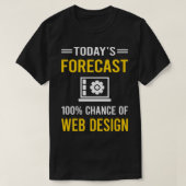 Today Forecast Web Design Designing Designer Desig Tシャツ (デザイン正面)