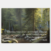 Today I Am Wise Quote Nature Landscape  マグネット (正面)