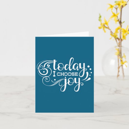 Today I Choose Joy, Insrational, Motivational, Fam カード (黄色い花)