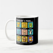 Today I Feel... Funny Animals Emotional Boxes Emot コーヒーマグカップ (左)