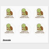 Today I’m a Patient Turtle – Kawaii Sticker ラウンドシール (シート)
