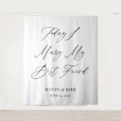 Today I Marry My Best Friend Wedding Backdrop  タペストリー (正面)