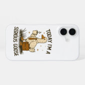 Today I'm A Serious Goose Funny Office Work Animal iPhone 16ケース (裏面横)